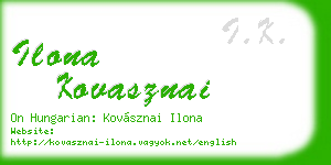 ilona kovasznai business card